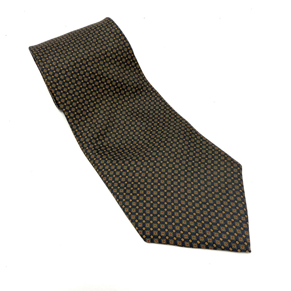BERT PULITZER Collectors Edition Mens Silk Tie Ancient Madder Blue Green‎ Yellow